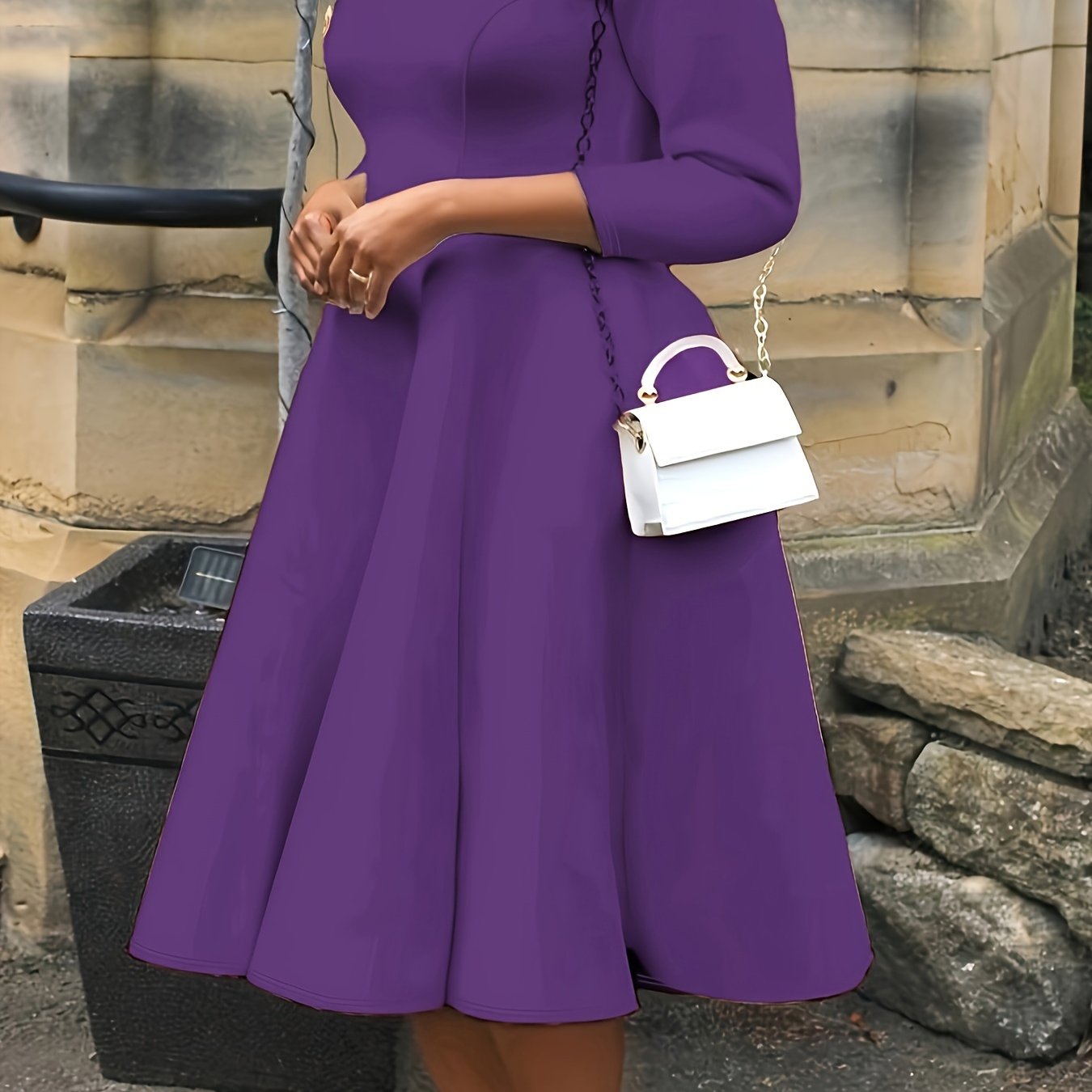 Plus Size - Plus Size - TB6312 Plus Size Fashion Elegant Temperament Dress