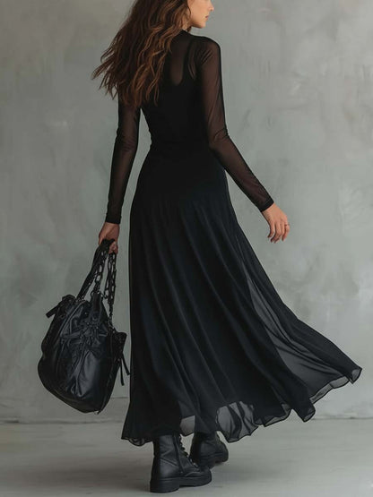 Raven | Elegant Black Going Out Dress for Black Tie Formal Style