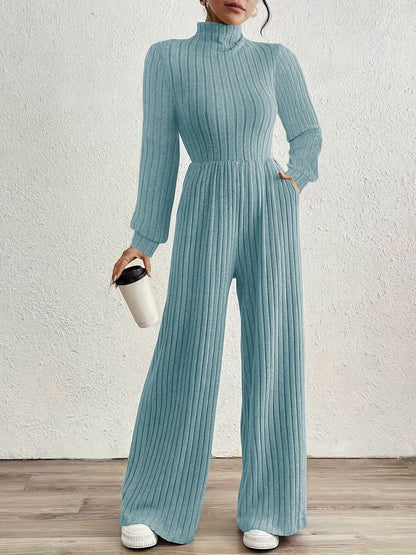 ZD0831142 Directional Fashion Turtleneck Long Sleeve Versatile Women'S Jumpsuit