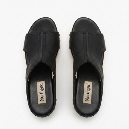 Comfortable Wedge Sandals for Women with Studded T Strap Cork Platform Peep Toe Slide Style