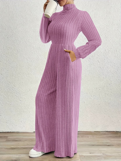 ZD0831142 Directional Fashion Turtleneck Long Sleeve Versatile Women'S Jumpsuit