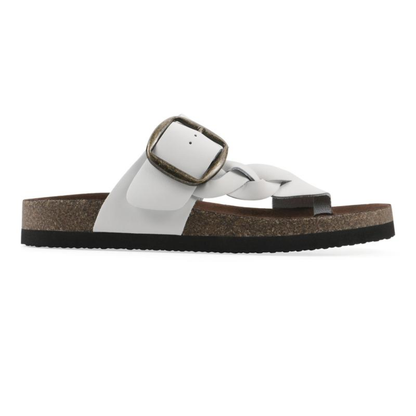 Comfortable Slide Sandals for Women with Double Buckle Strap Cork Footbed Open Toe Style