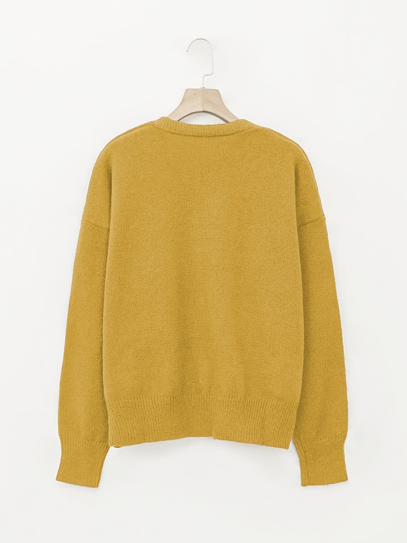 2026 Women'S Fashion V-Neck Button-Up Sweater, Casual Long Sleeve, Easy Style, Suitable for Outerwear, Relaxed And Casual, Autumn/Winter