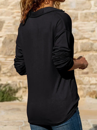 Women's Sweater | Collared Half Zip Style