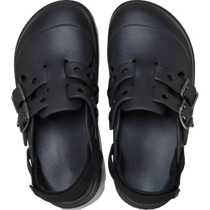 Comfortable Clogs for Women with Double Buckle Strap Chunky Lug Platform Backless Slip On Style