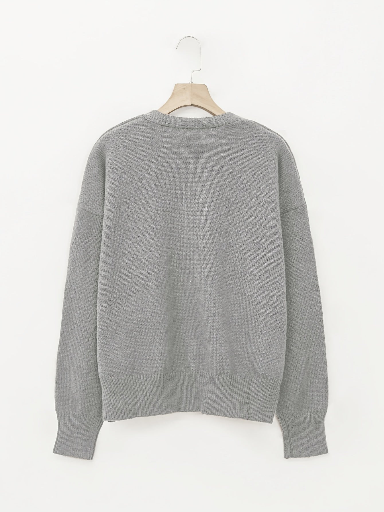 2026 Women'S Fashion V-Neck Button-Up Sweater, Casual Long Sleeve, Easy Style, Suitable for Outerwear, Relaxed And Casual, Autumn/Winter