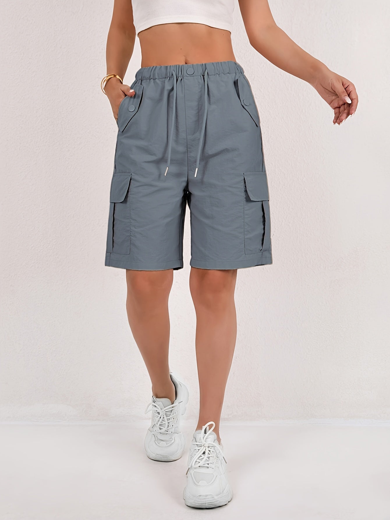 Damen Cargo Shorts | Mit Kordelzug