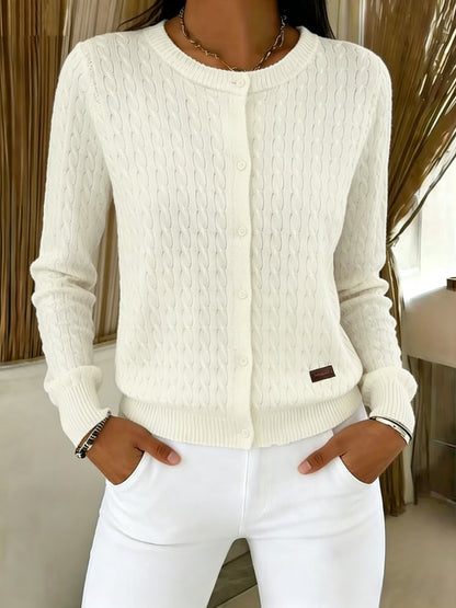 [Versatile Twist Cardigan] Versatile Twist Cardigan | Women's Round Neck Single-Breasted Jacket | Spring Autumn Commute Casual