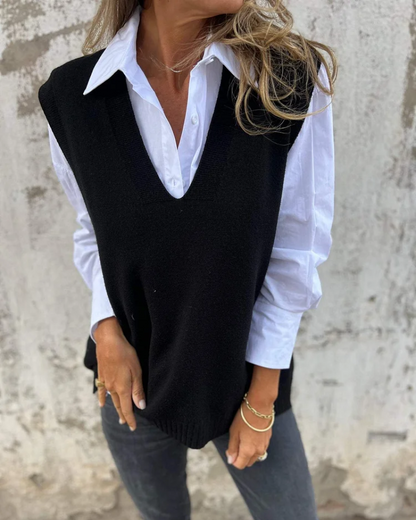 Women's Sweater | V Neck Longline Fit