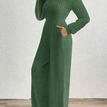 ZD0831142 Directional Fashion Turtleneck Long Sleeve Versatile Women'S Jumpsuit
