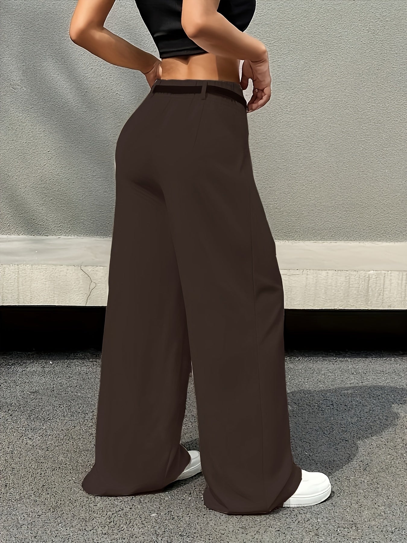 Elegant High-Waisted Wide-Leg Cinched Pants - Multifunctional And Comfortable, Machine Washable - Fashion