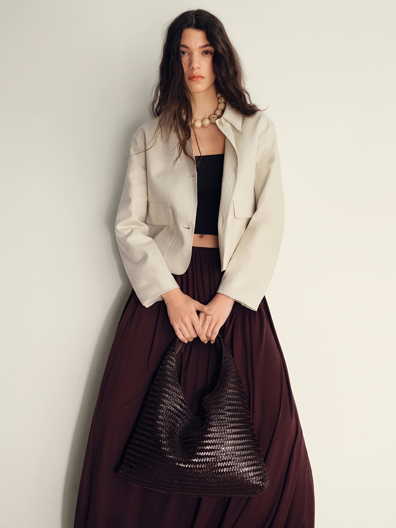 Women'S Easy Commuter Lapel Single-Button Short Blazer, Office Casual