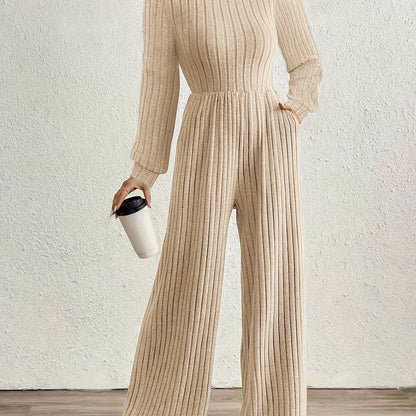 ZD0831142 Directional Fashion Turtleneck Long Sleeve Versatile Women'S Jumpsuit
