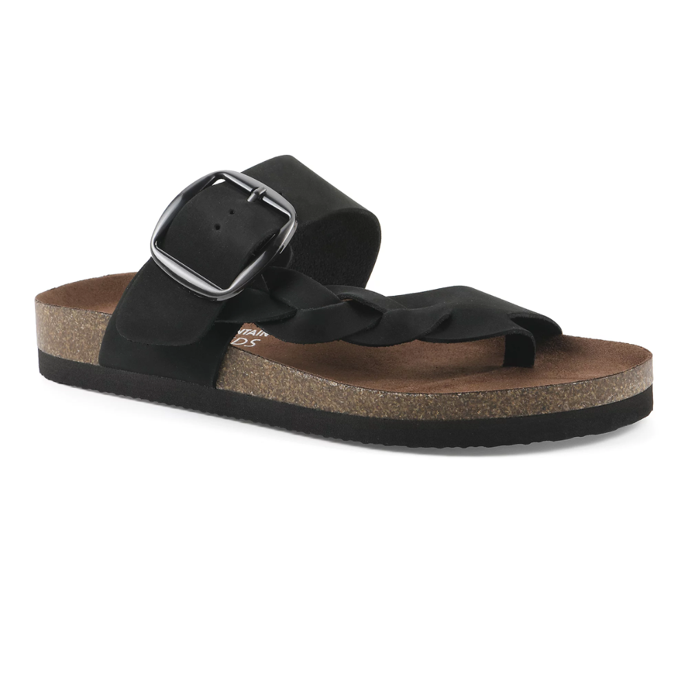 Comfortable Slide Sandals for Women with Double Buckle Strap Cork Footbed Open Toe Style