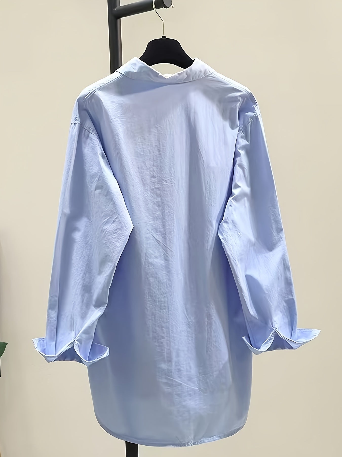 Women's Classic Long Sleeve Button- Shirt