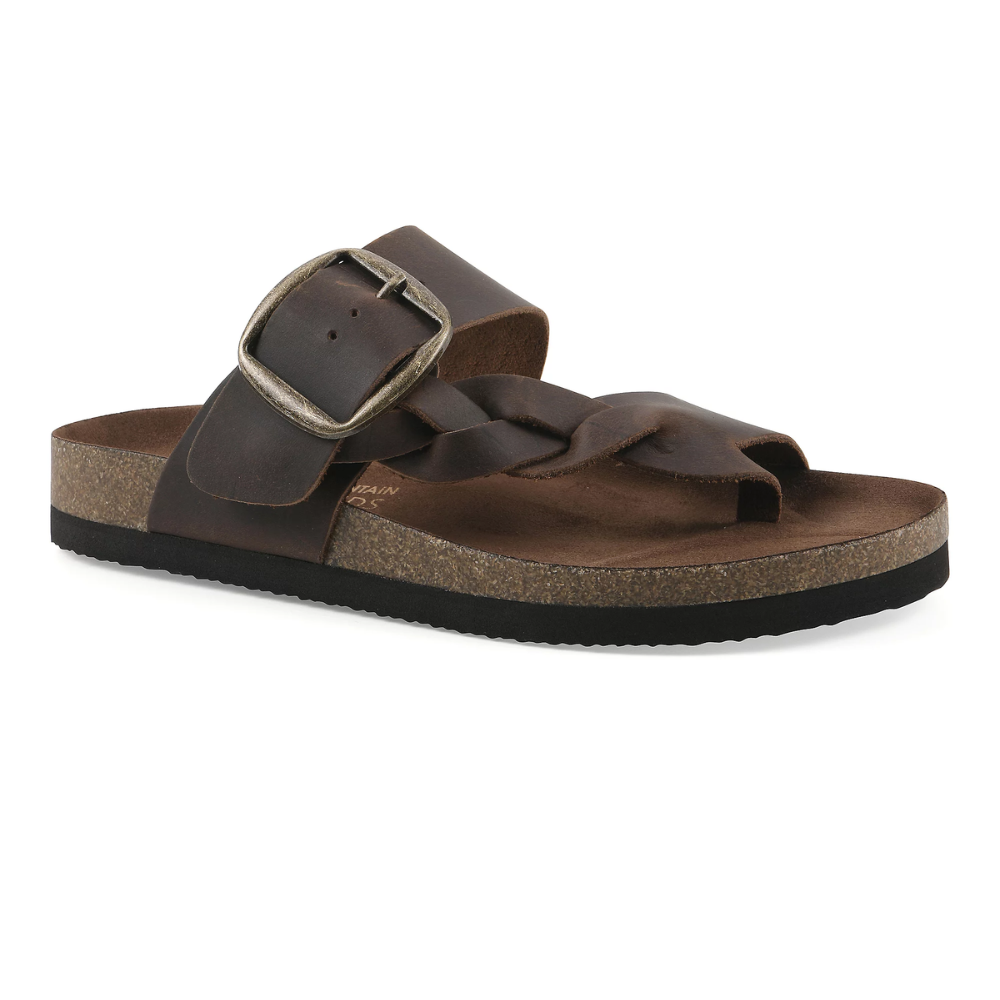 Comfortable Slide Sandals for Women with Double Buckle Strap Cork Footbed Open Toe Style