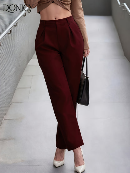 New Women'S Long Pants, Commuter All-Match Temperament Retro Trousers