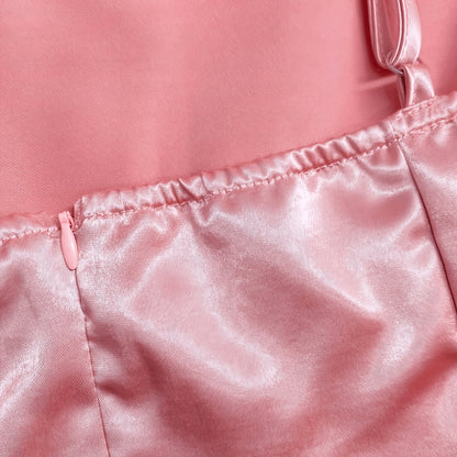 [Pearl Strap] Satin Cami Retro Dress, Suitable for Parties, Weddings, Dates, And Commuting, Luxurious Dress