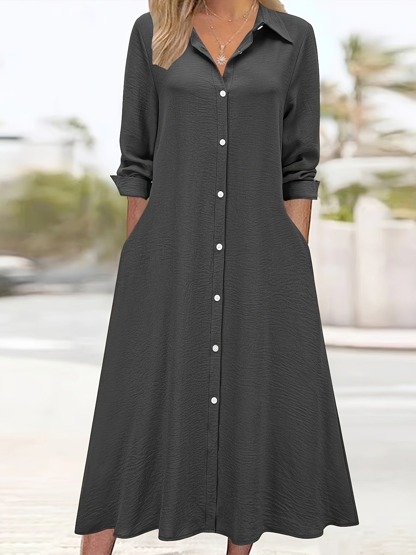 Fashion Women's Long Shirt Dress