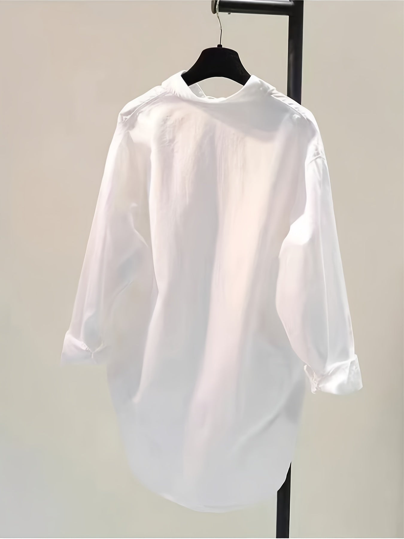 Women's Classic Long Sleeve Button- Shirt