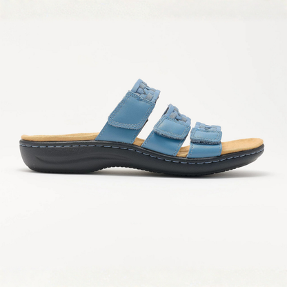 Comfortable Sandals for Women with Triple Adjustable Strap Cushioned Footbed Slide Style