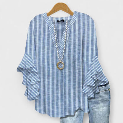 Women’s Blouse | V-Neck Ruffle Sleeve