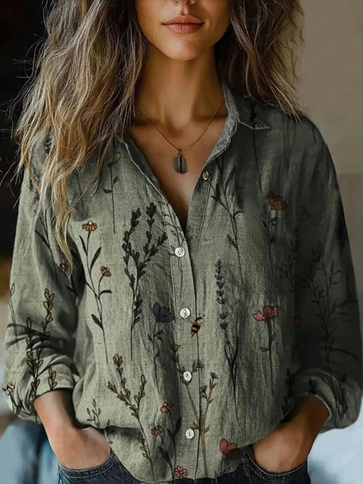 Women's Blouse | Long Sleeve Floral