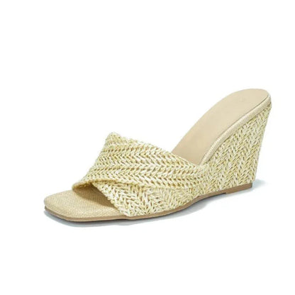 Elvira Raffia Platform Sandals