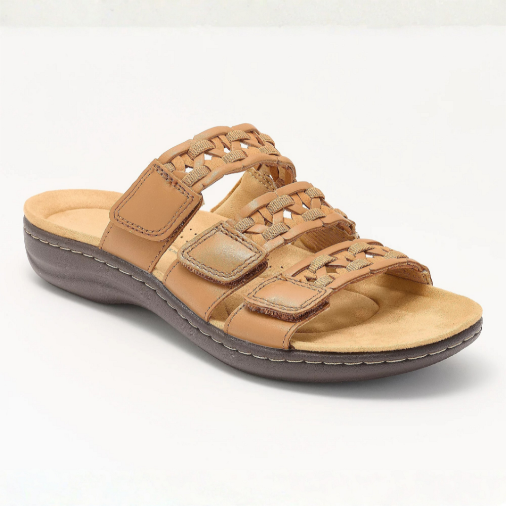 Comfortable Sandals for Women with Triple Adjustable Strap Cushioned Footbed Slide Style