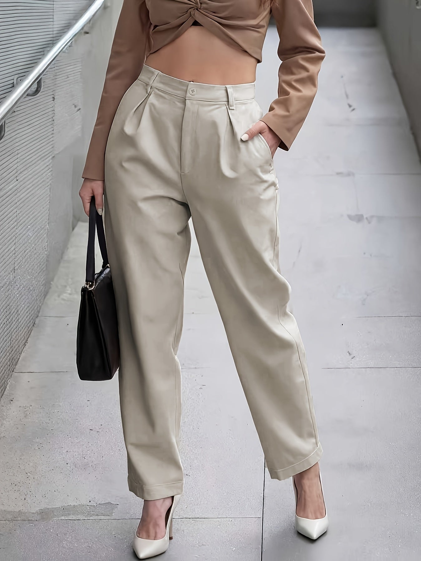 New Women'S Long Pants, Commuter All-Match Temperament Retro Trousers