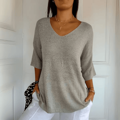 Women's Sweater | V-Neck Loose Silhouette