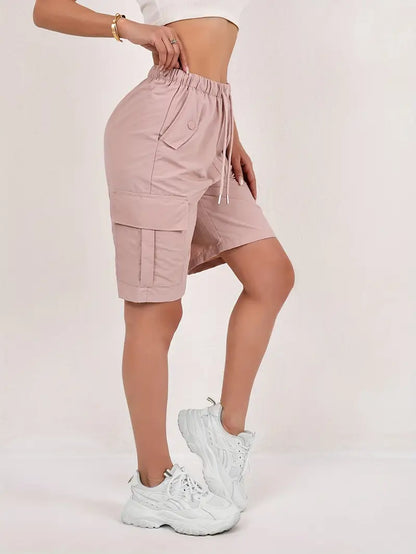 Damen Cargo Shorts | Mit Kordelzug