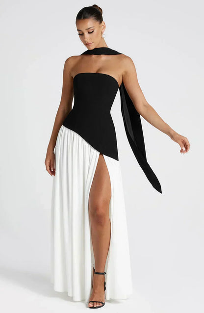 Calixta | Women's Strapless High Slit Formal Maxi Dress