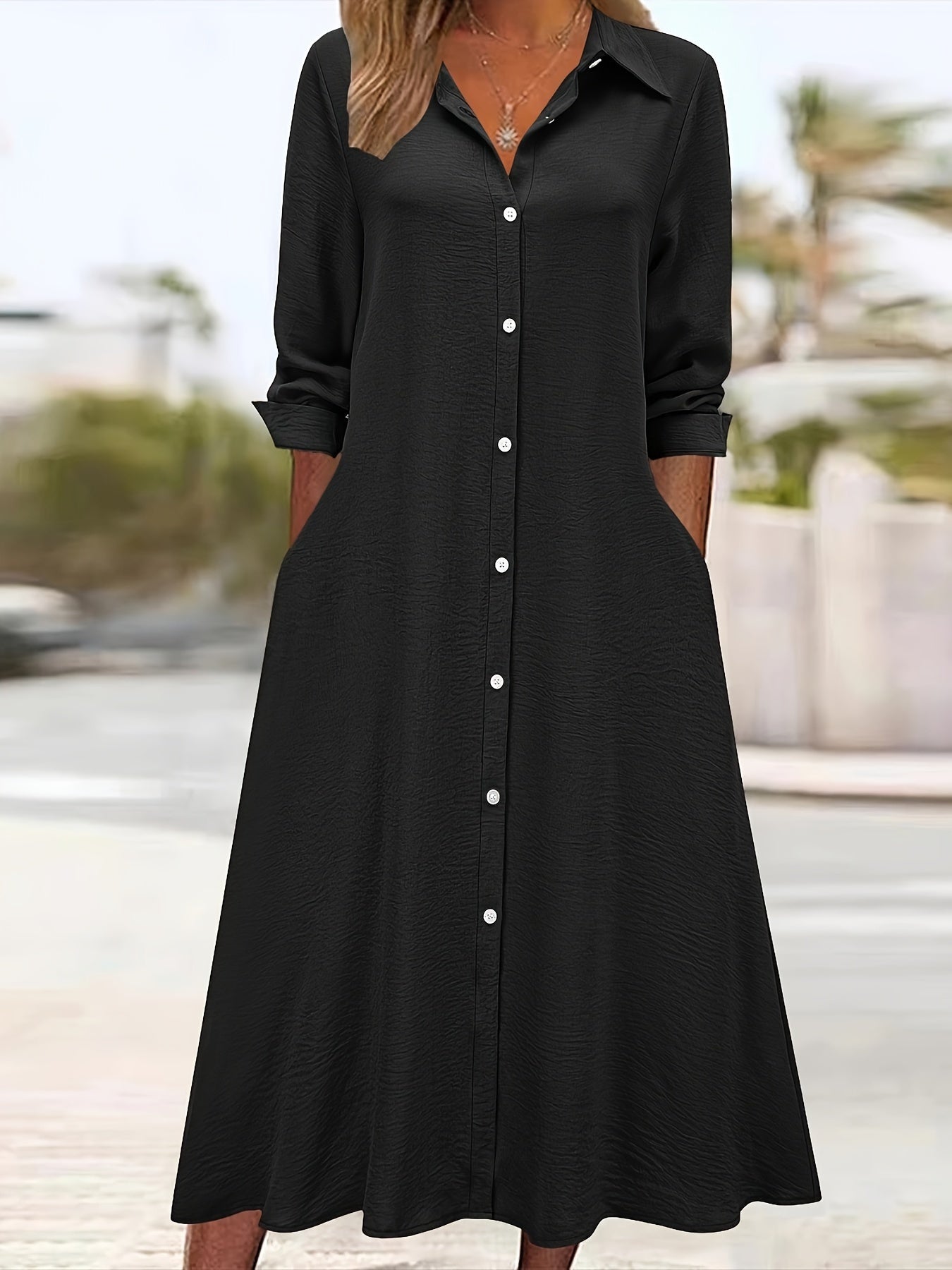 Fashion Women's Long Shirt Dress