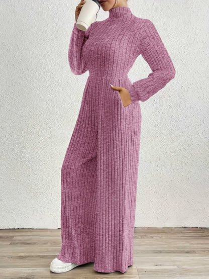 ZD0831142 Directional Fashion Turtleneck Long Sleeve Versatile Women'S Jumpsuit
