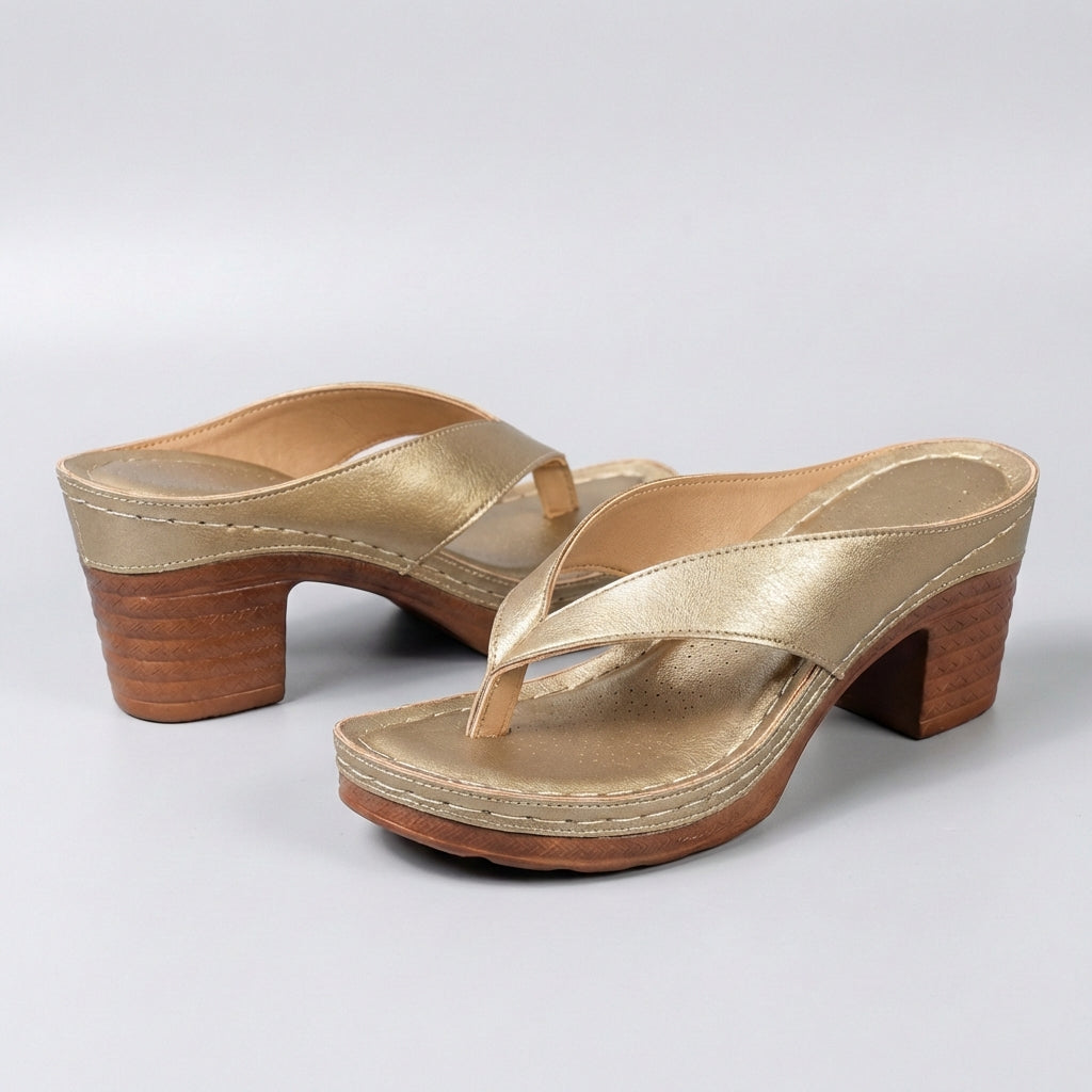 Daphne | Women's Block Heel Thong Platform Sandal