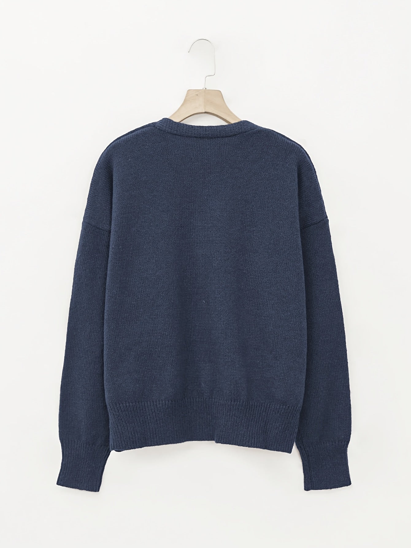 2026 Women'S Fashion V-Neck Button-Up Sweater, Casual Long Sleeve, Easy Style, Suitable for Outerwear, Relaxed And Casual, Autumn/Winter