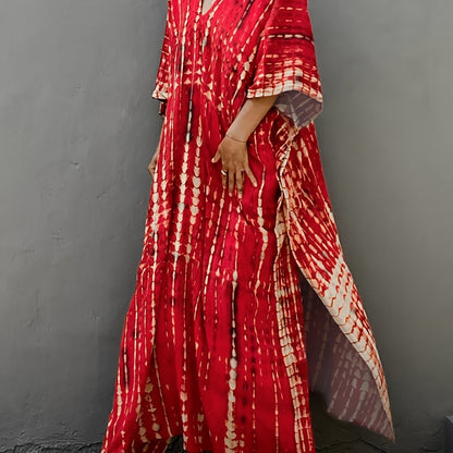 Plus Size Women's Beach Cover-Up Dress Kaftan, Large Summer Casual Beachwear