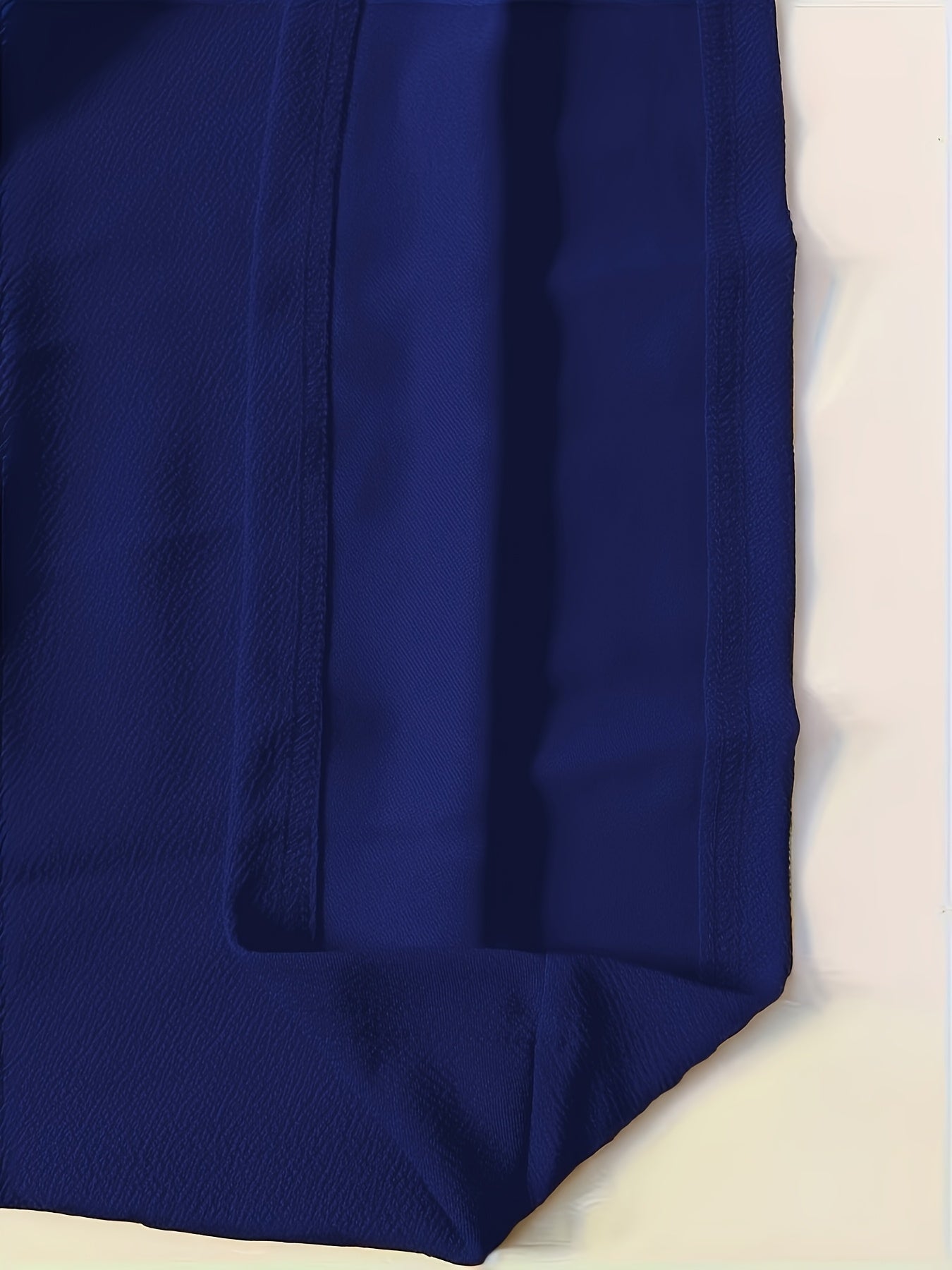 Elegant Women'S Navy Blue Dress with Waist-Cinching and Flared Skirt | Square Neck, Solid Color, Pocket Details, Perfect for Spring/Fall, Ideal for Daily Commute and Work Meetings