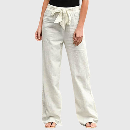 Dessa | Women's Belted High Waist Wide Leg Pants