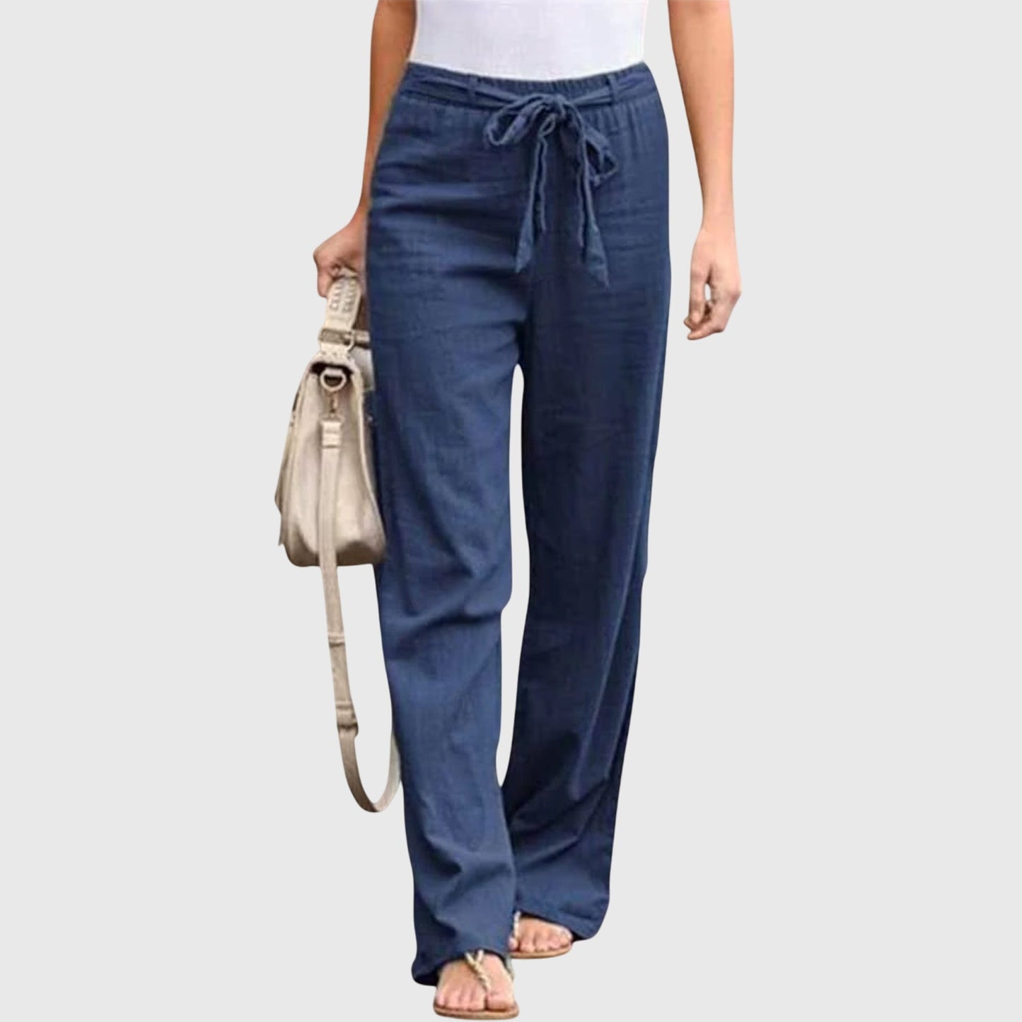 Dessa | Women's Belted High Waist Wide Leg Pants