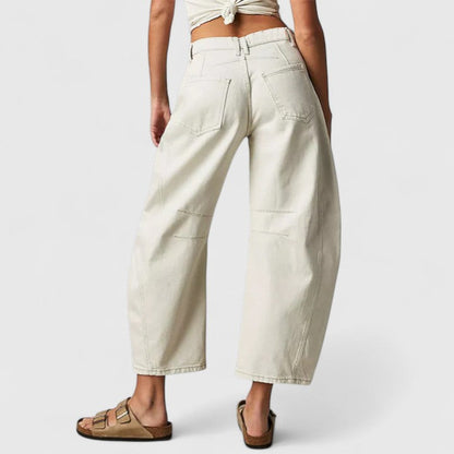 Dovina | Women's High Waist Barrel Leg Jeans