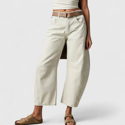 Dovina | Women's High Waist Barrel Leg Jeans