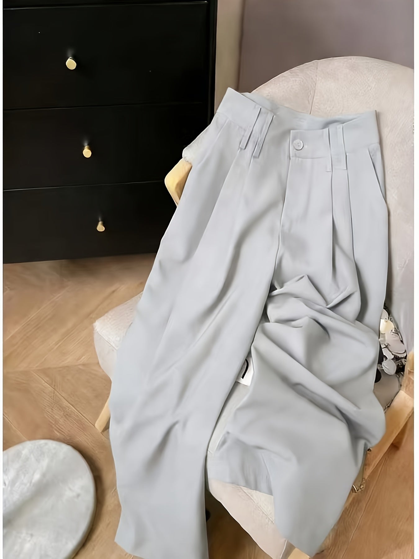 Women's High-Waisted Wide-Leg Pants with Pockets