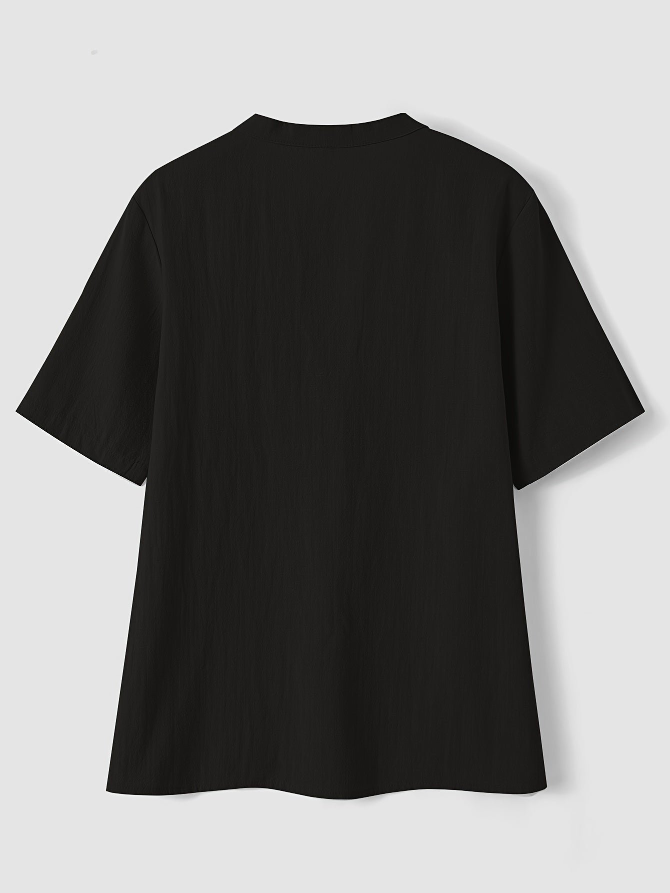 Women's Elegant V-Neck Blouse - Loose Fit Button-Front Top, Non-Stretch Casual & Formal Shirt for Everyday Special Occasions - Women's Clothing, Versatile Top, Lightweight Fabric, Stylish Top, Fashion Women