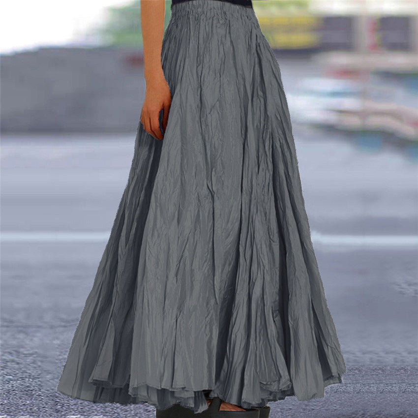 Ondine | Women's Flowy Pleated A-Line Maxi Skirt