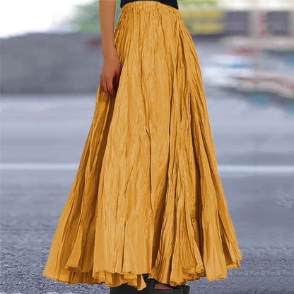 Ondine | Women's Flowy Pleated A-Line Maxi Skirt