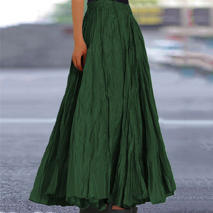 Ondine | Women's Flowy Pleated A-Line Maxi Skirt