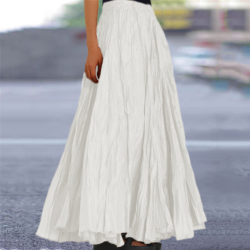 Ondine | Women's Flowy Pleated A-Line Maxi Skirt