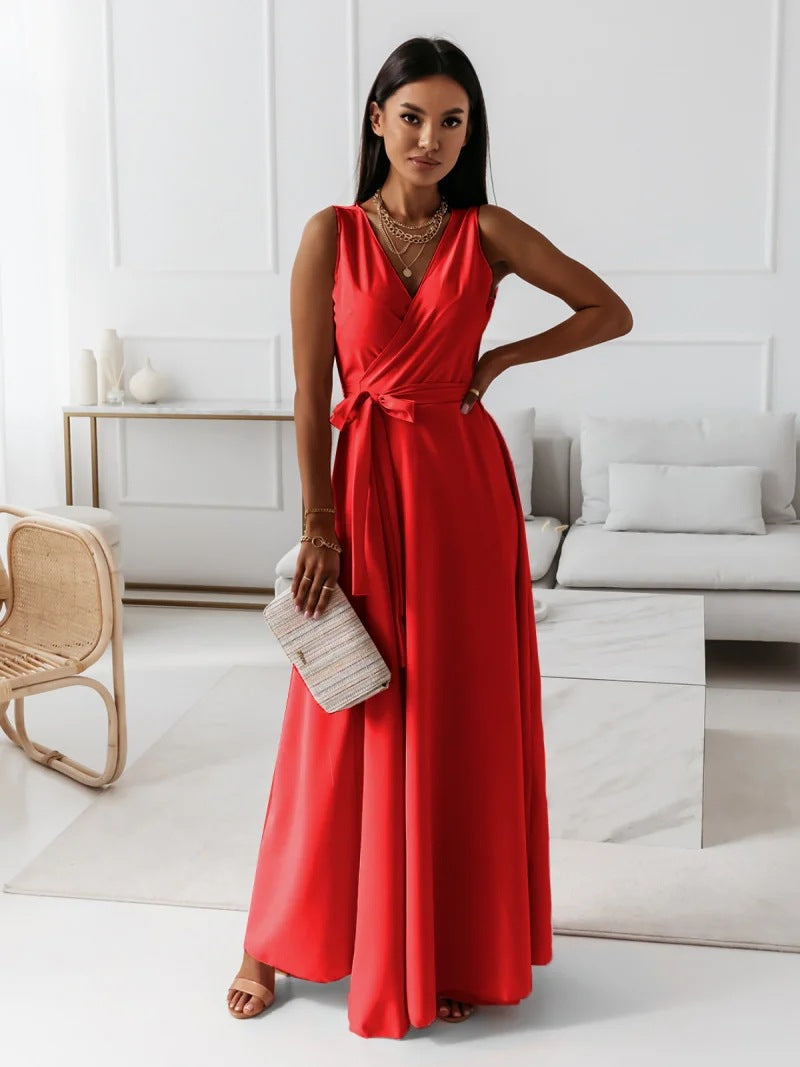 Sorenza | Women's V-Neck Wrap Maxi Dress